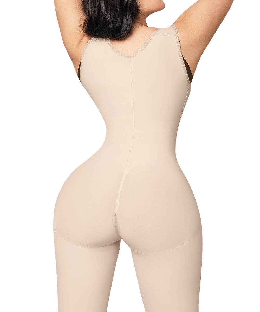 C-029  Beige Trusa Lycra Rodilla Broche Central