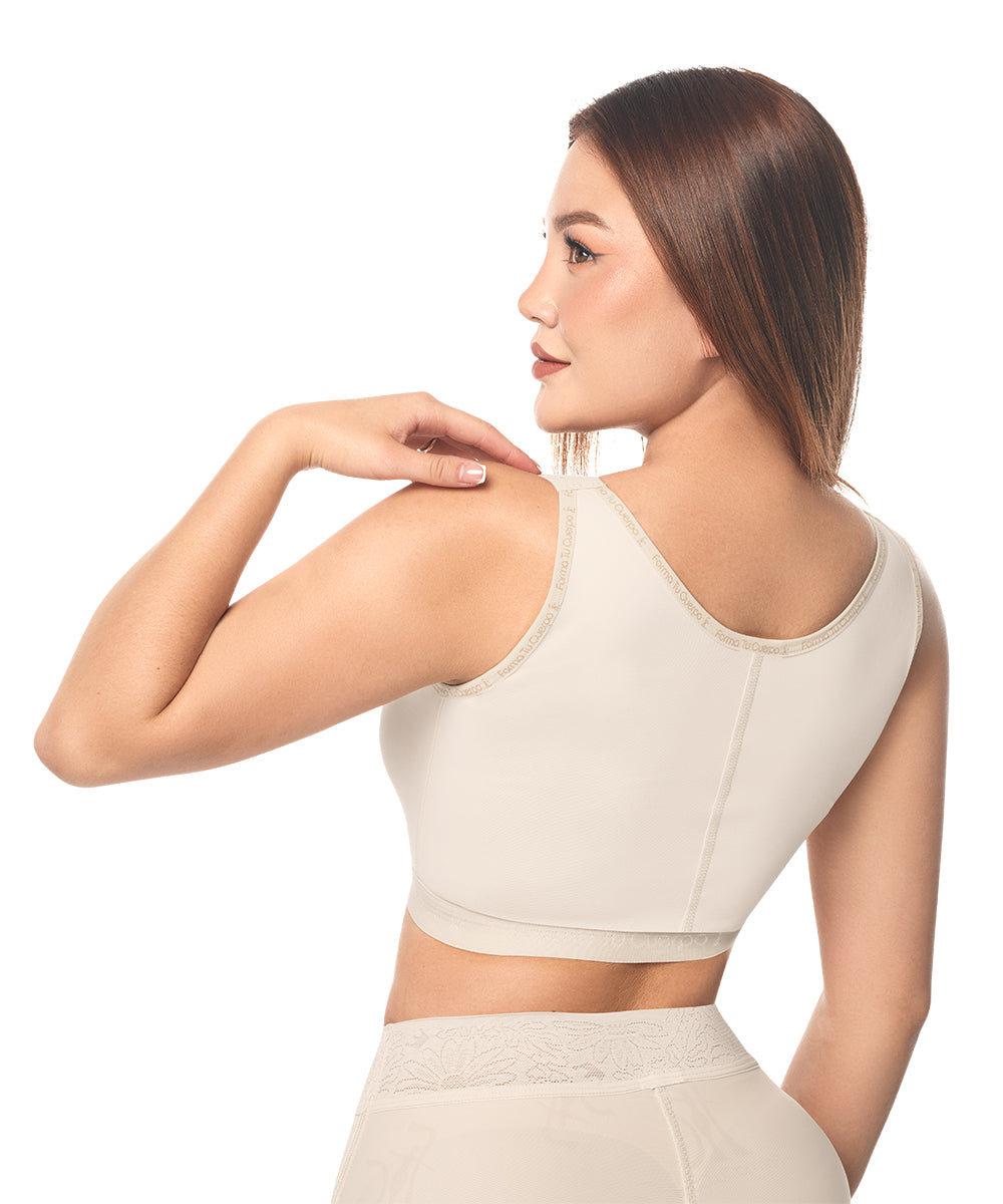 Post-operative bra with shaping girdle: Bust support &amp; tummy control (REF. C-031)