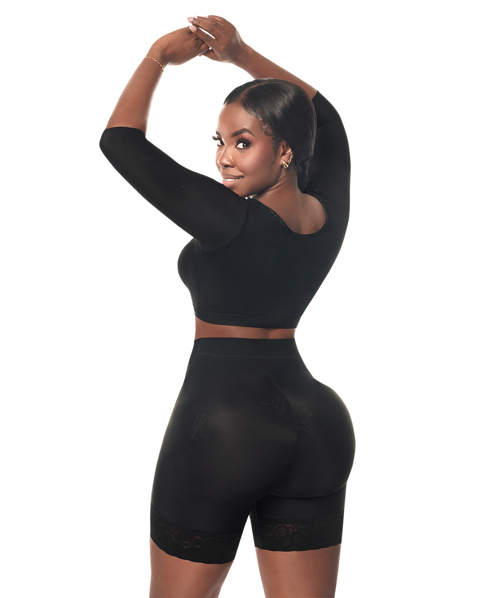 Post-operative bra with sleeves: Compression for liposuction of arms and back (Ref. C-080)