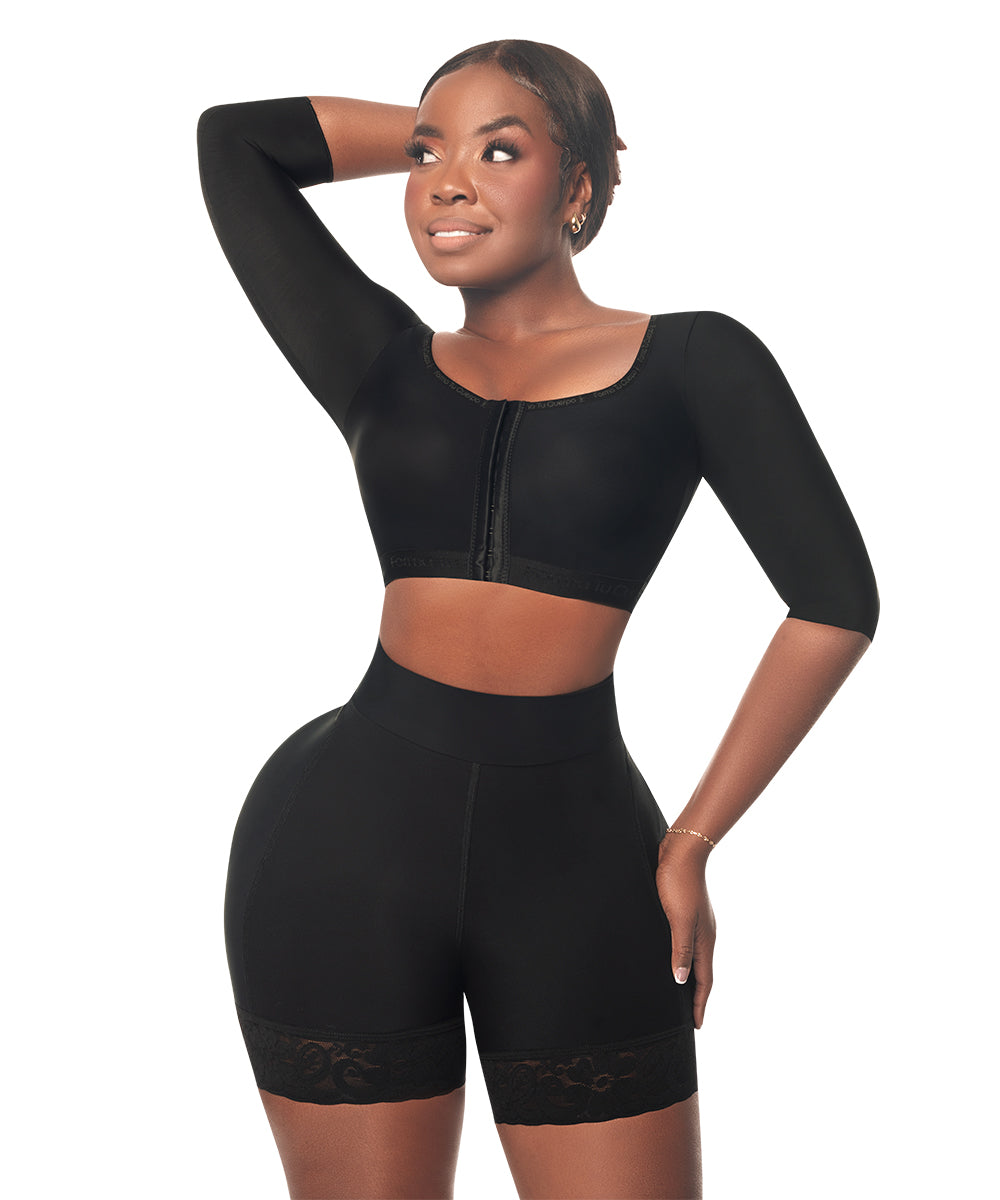 Post-operative bra with sleeves: Compression for liposuction of arms and back (Ref. C-080)