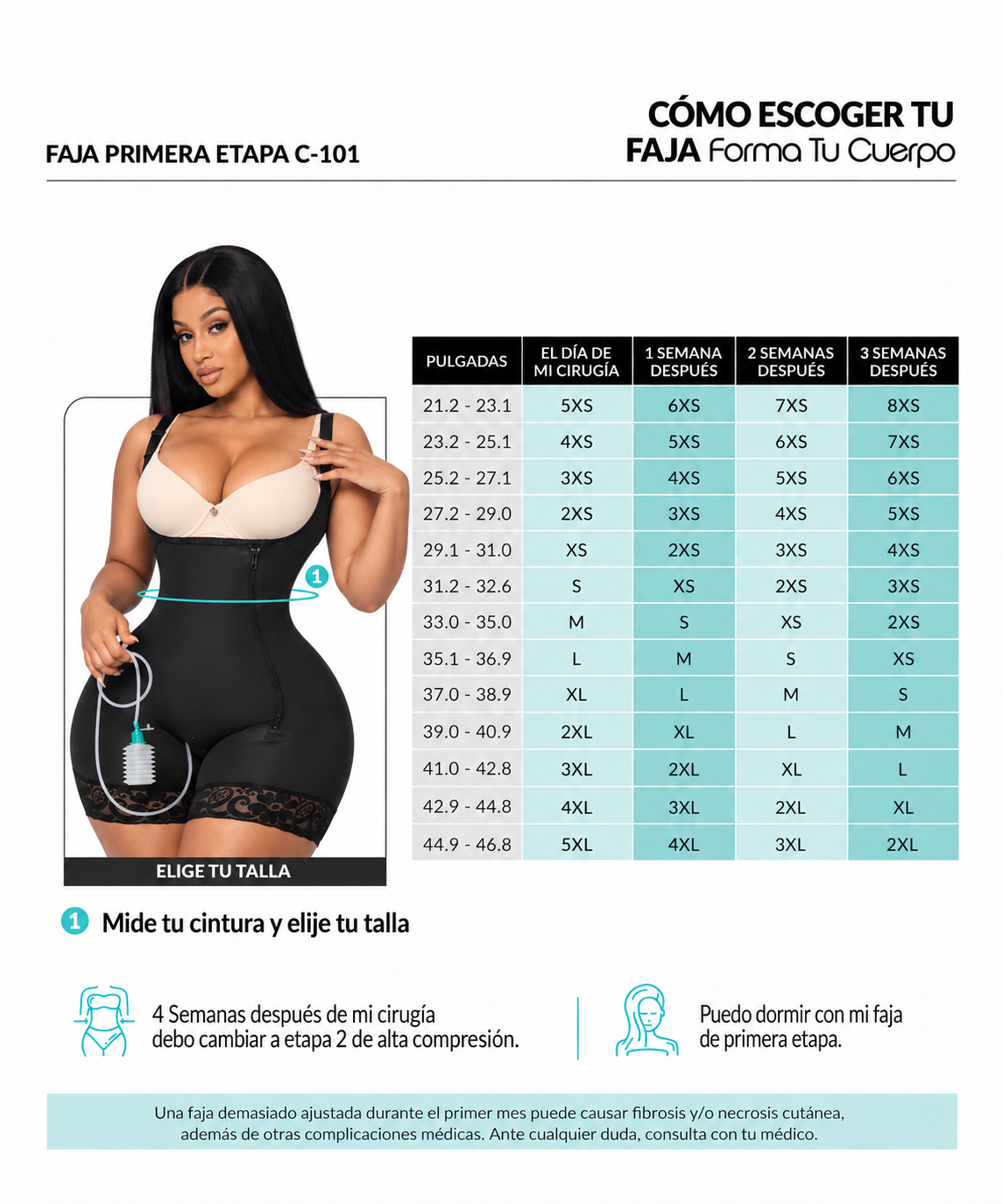 Guía de tallas de este producto