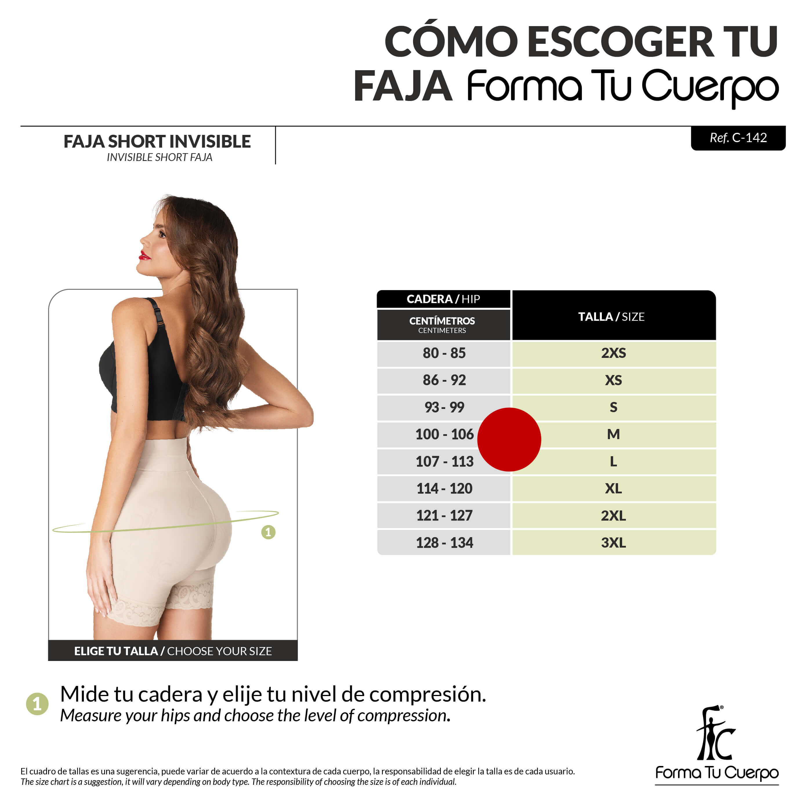 Faja Short Invisible - C-142