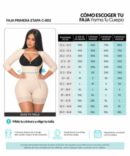 Faja postoperatoria media pierna: Sculpting leg & waist control ( REF. C-003 )