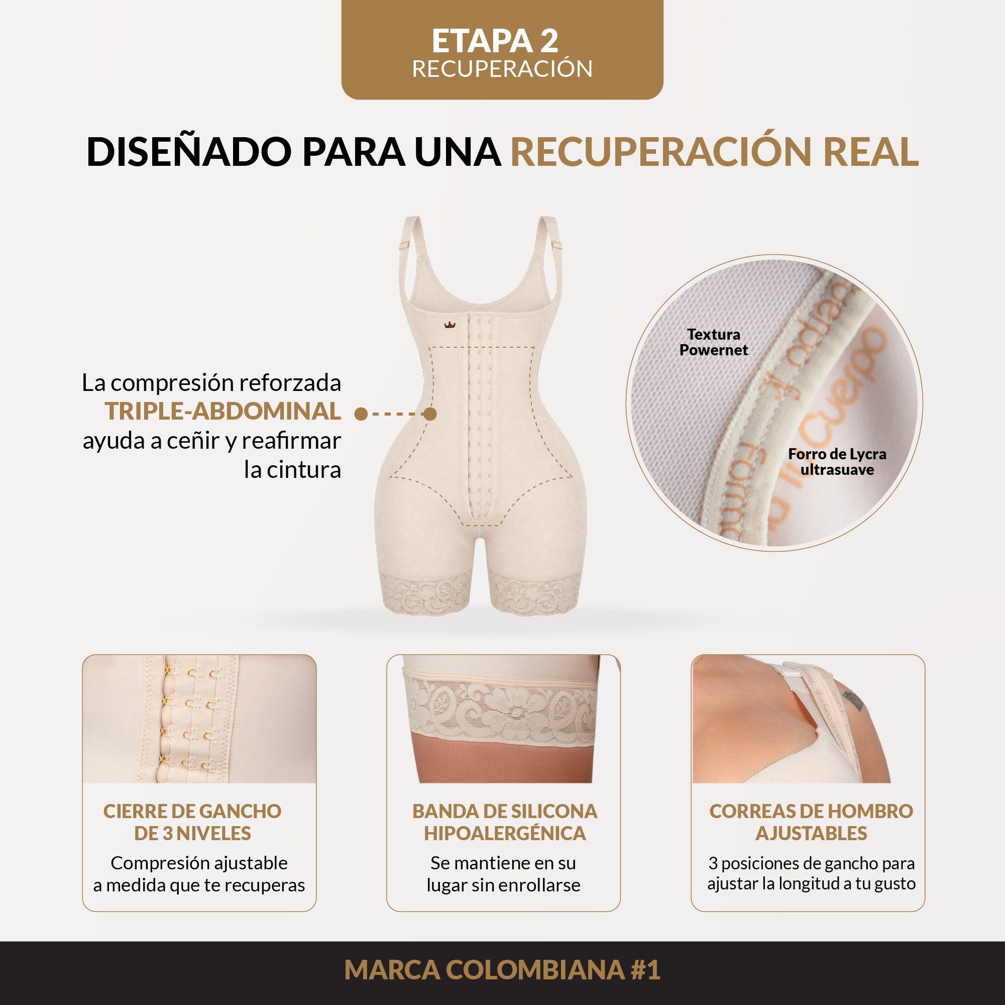 Faja Luxury Queen caderas anchas:  Ideal para BBL ( Ref. LUXBBL-013 / LUXBBL-213 )