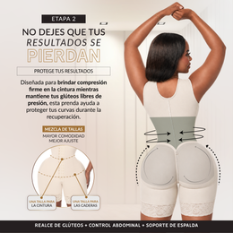 Mid-Leg Girdle with Sleeveless Bra (LUXBBL-093)