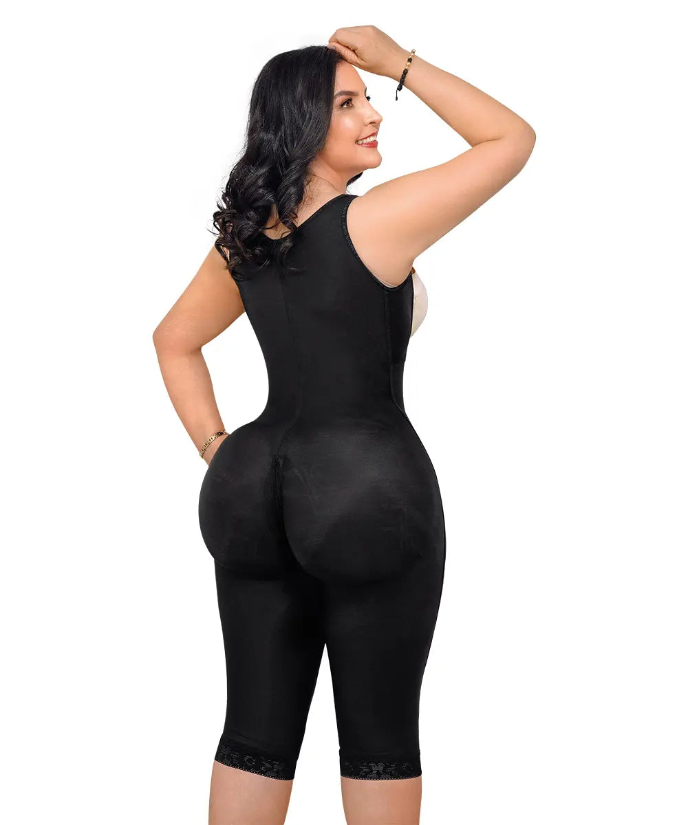 LUXI-223/LUXI-023 NEGRO FAJA RODILLA GLUTEO INVISIBLE MANGA SISA