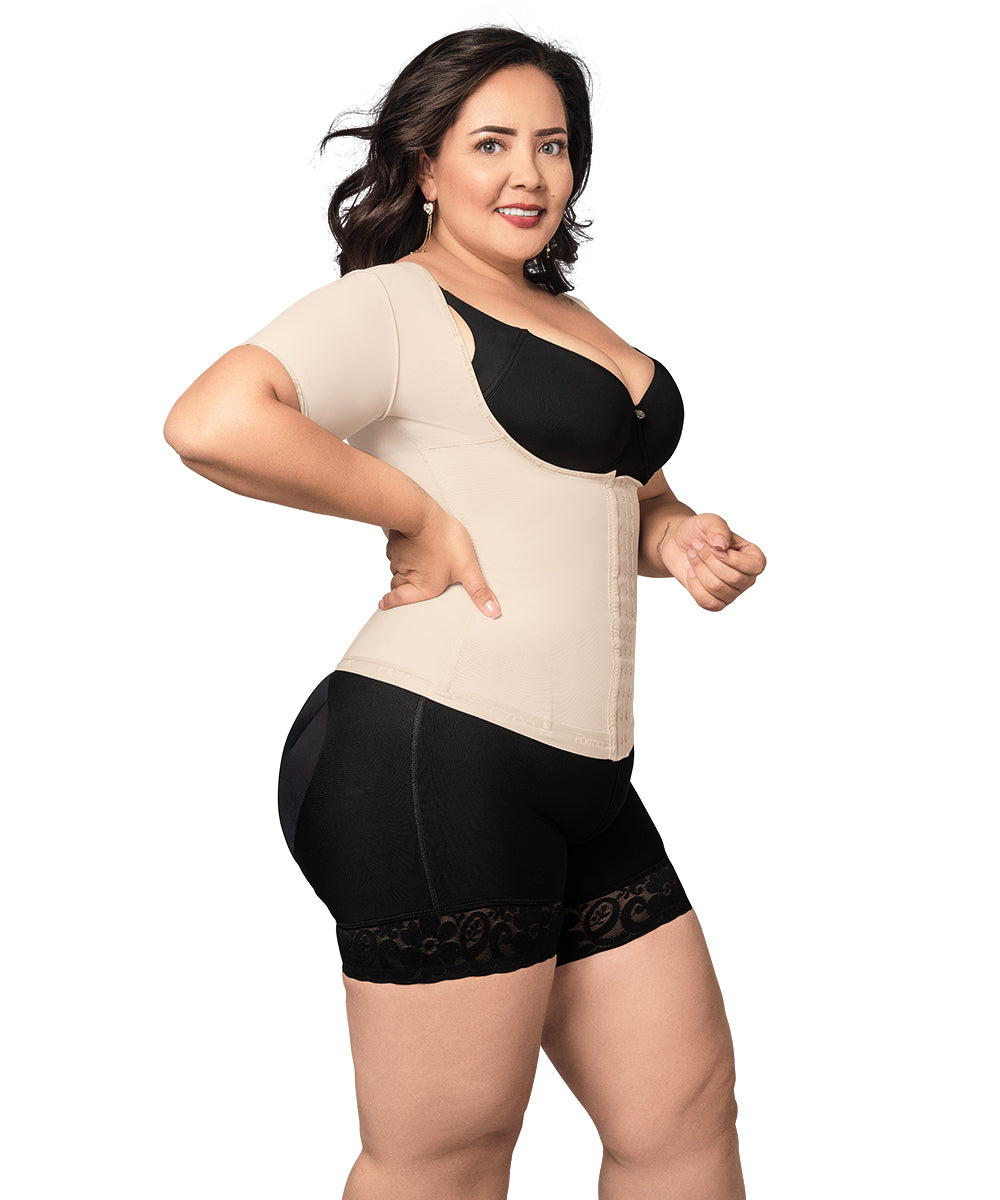 Cinturilla Colombiana con Mangas : Waist Trainer con Posture Control ( Ref. O-062 / O-066)