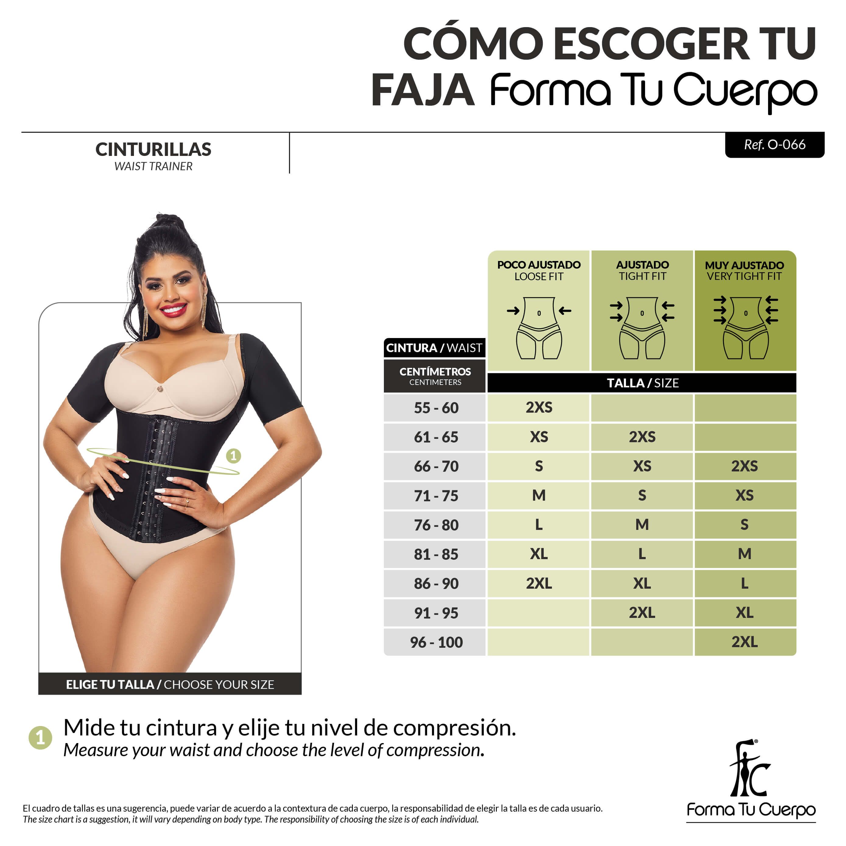 Colombian Waist Trainer with Sleeves: Waist Trainer with Posture Control (Ref. O-062 / O-066)