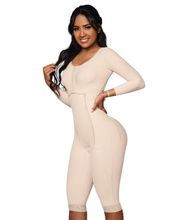 Faja postquirúrgica cuerpo completo: Moldeado torso a piernas: Ideal 'para uso diario y postparto ( Ref. O-102 )