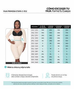 Faja postquirúrgica mediana compresión : Reducción inflamación y soporte  ( REF. C-012 )