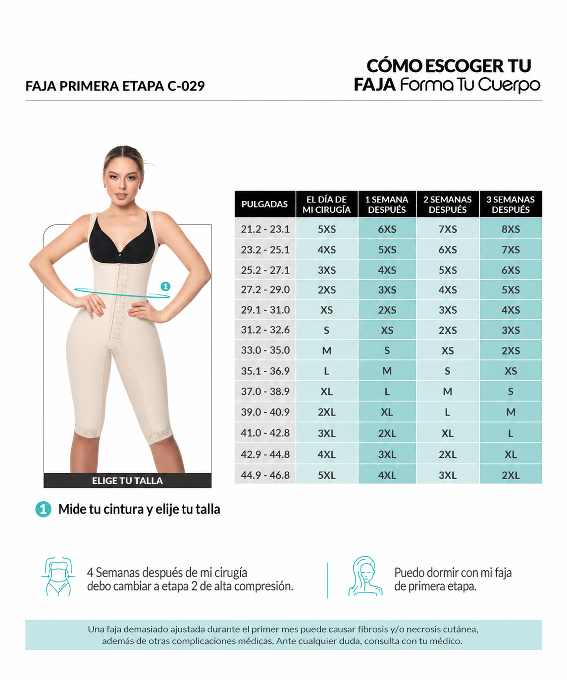 Guía de tallas de este producto