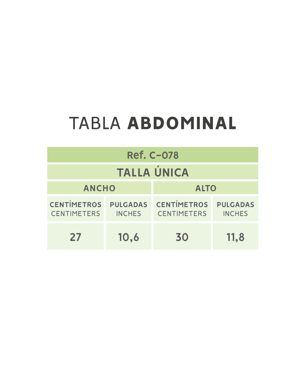 Postoperative abdominal table: Abdominal shaping &amp; support (Ref. C-078)